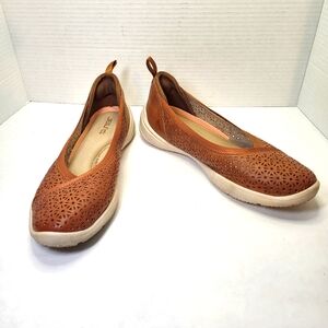 JBU by Jambu Women's Emma Flat Tan Suze 9.5 Lattice Design Ballet Flat